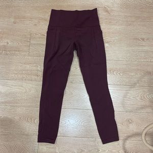Athleta Eggplant Leggings 7/8 Length